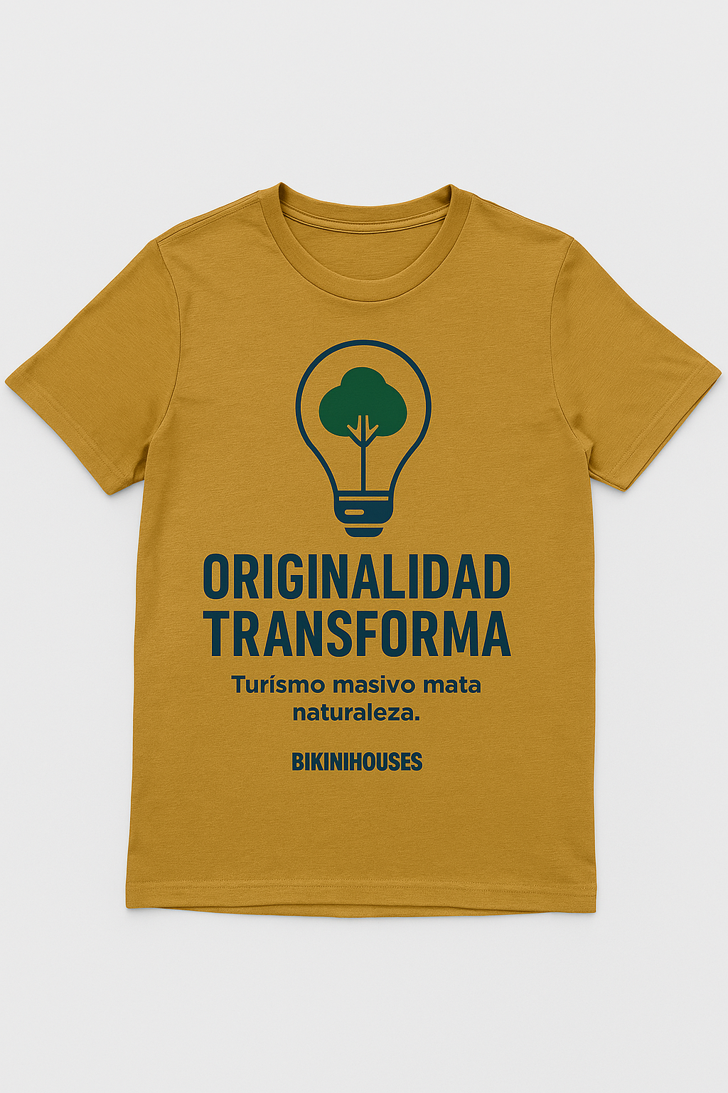 Playera ORIGINALIDAD TRANSFORMA Turismo masivo mata naturaleza. – BikiniHouses